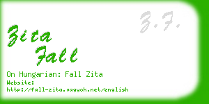 zita fall business card